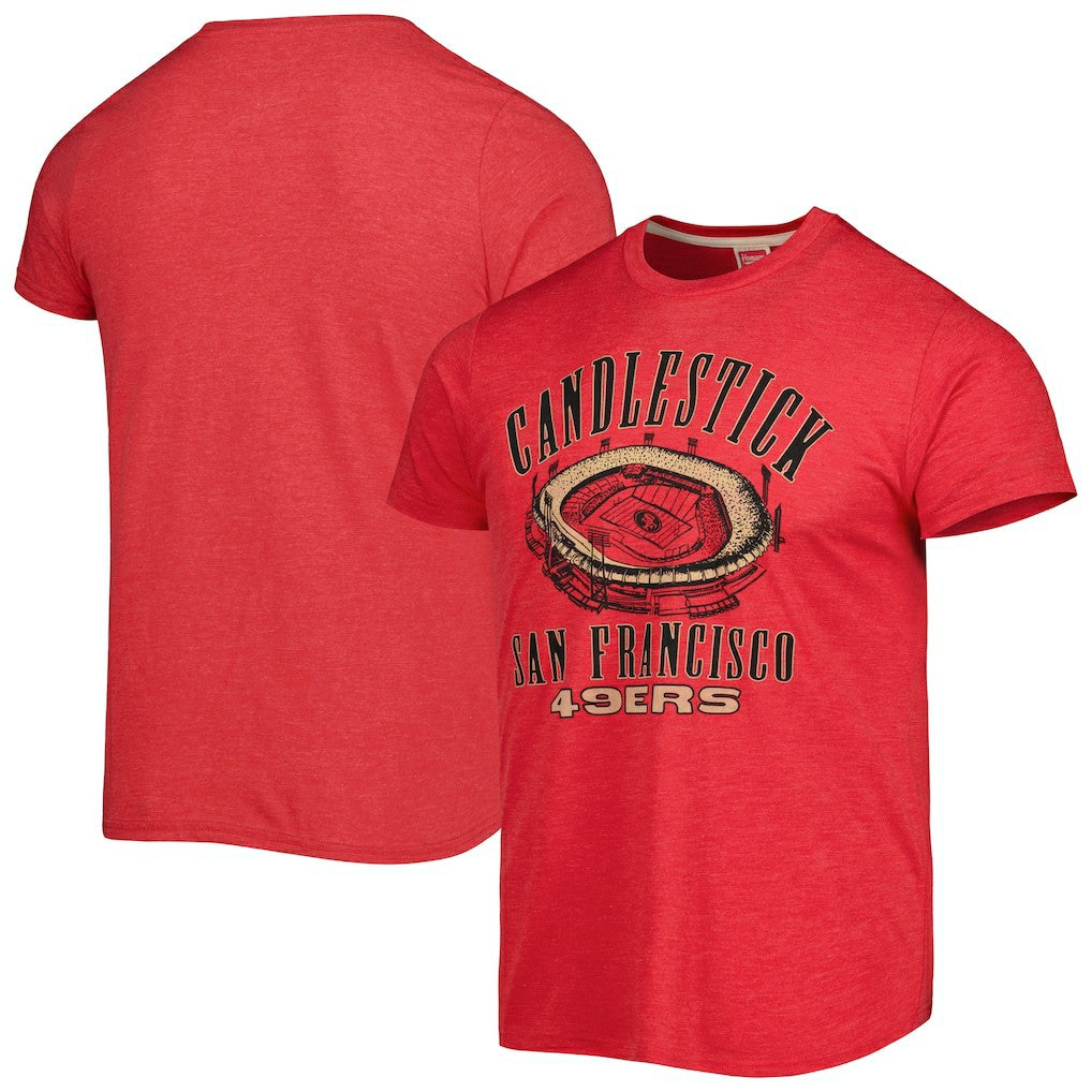 NFL San Francisco 49ers Homage Stadium Tri-Blend T-Shirt