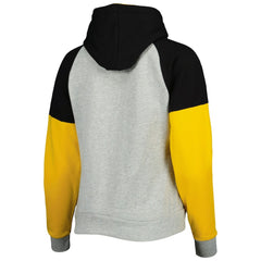 NFL Pittsburgh Steelers Antigua Women's Lightweight Jackpot Raglan Half-Zip Pullover Hoodie
