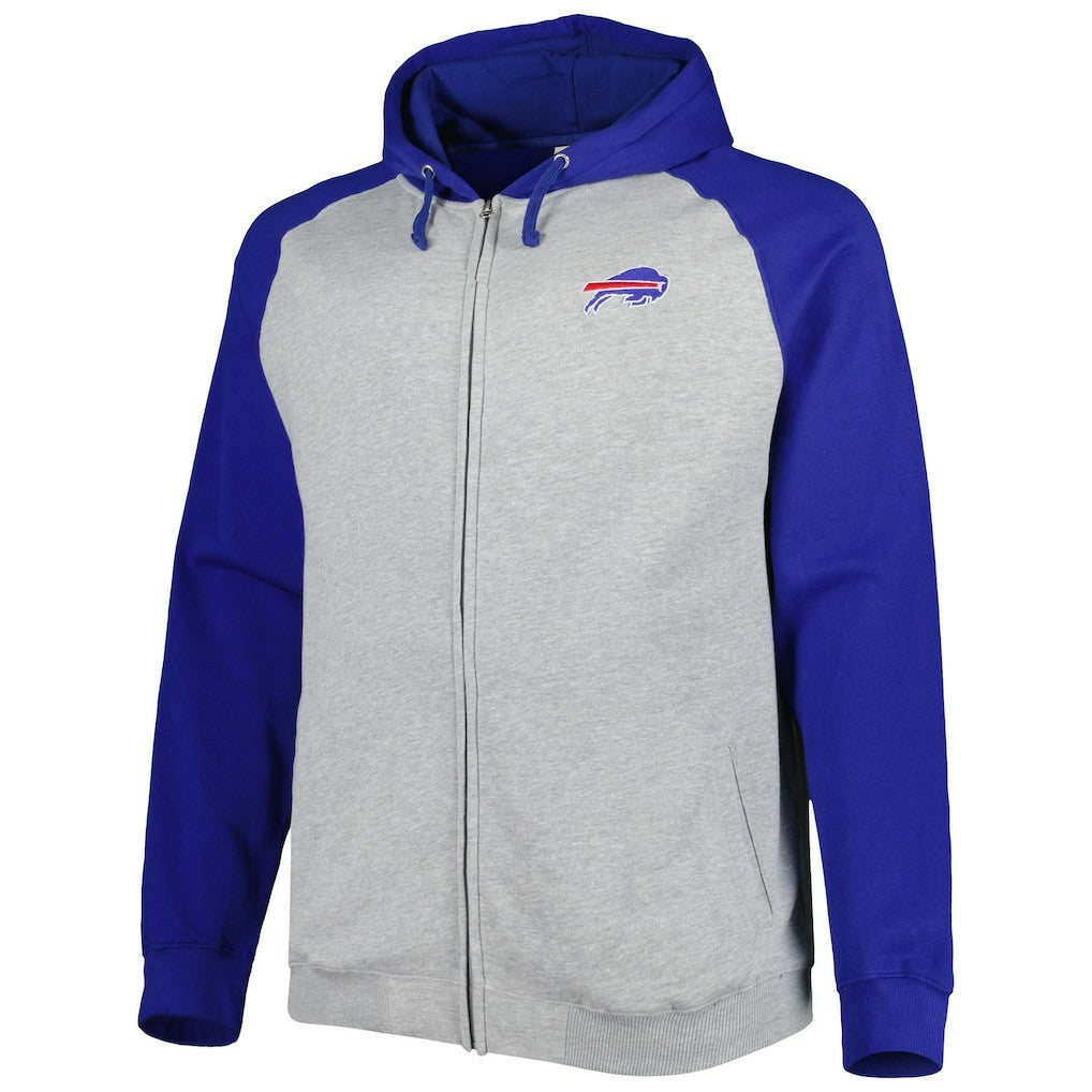 NFL Buffalo Bills Big & Tall Fleece Raglan Full-Zip Hoodie Jacket