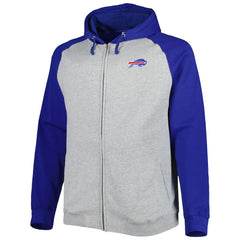NFL Buffalo Bills Big & Tall Fleece Raglan Full-Zip Hoodie Jacket