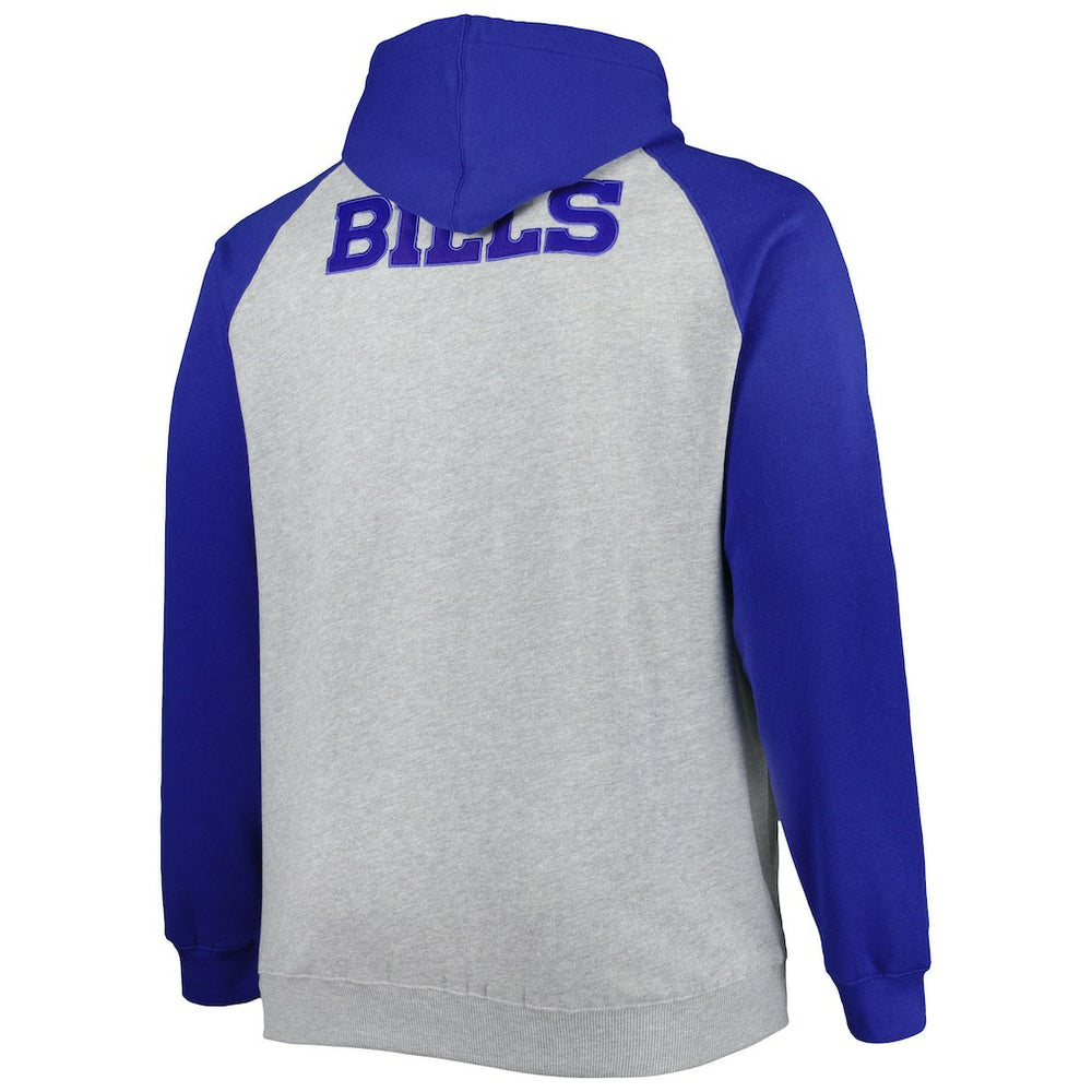 NFL Buffalo Bills Big & Tall Fleece Raglan Full-Zip Hoodie Jacket