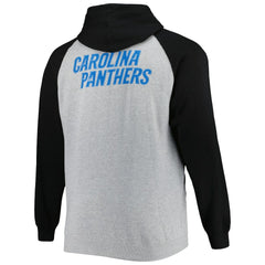NFL Carolina Panthers Big & Tall Fleece Raglan Full-Zip Hoodie Jacket