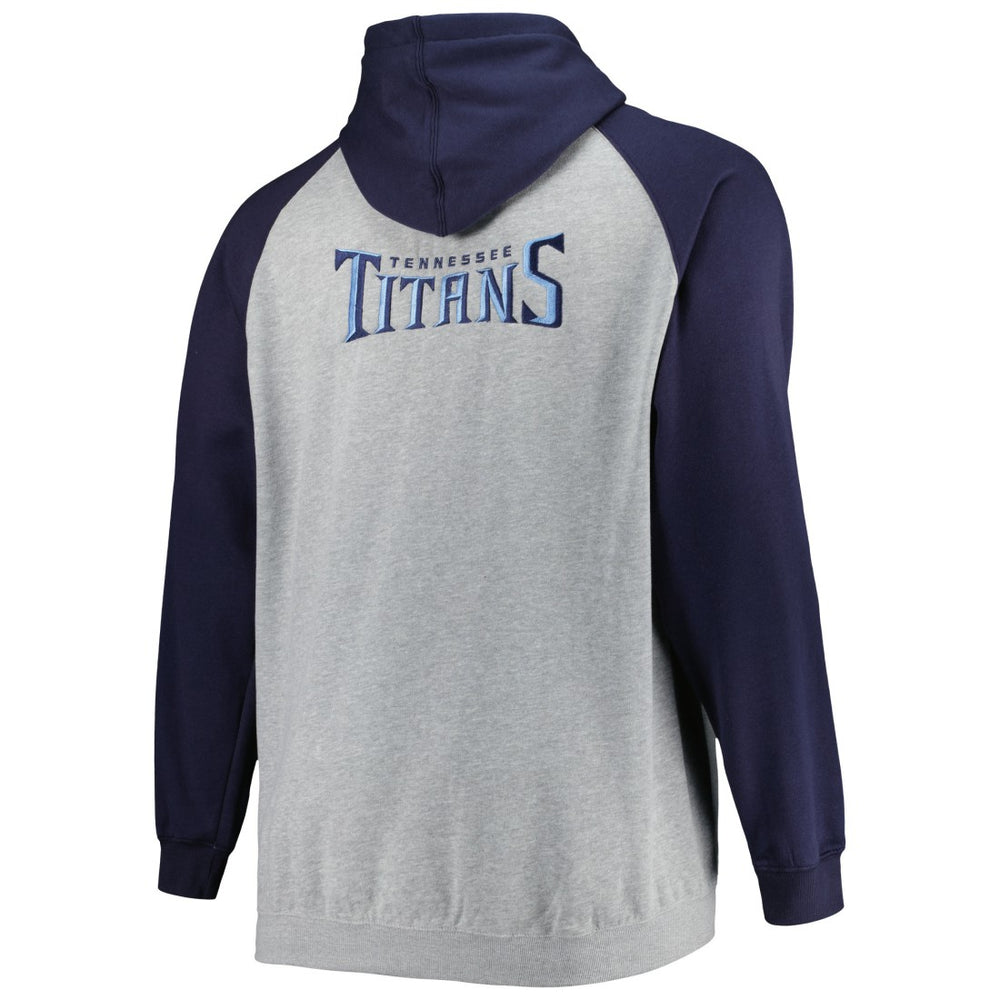 NFL Tennessee Titans Big & Tall Fleece Raglan Full-Zip Hoodie Jacket