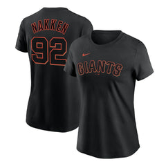Alyssa Nakken San Francisco Giants Women's Name & Number T-Shirt - Black | Nike