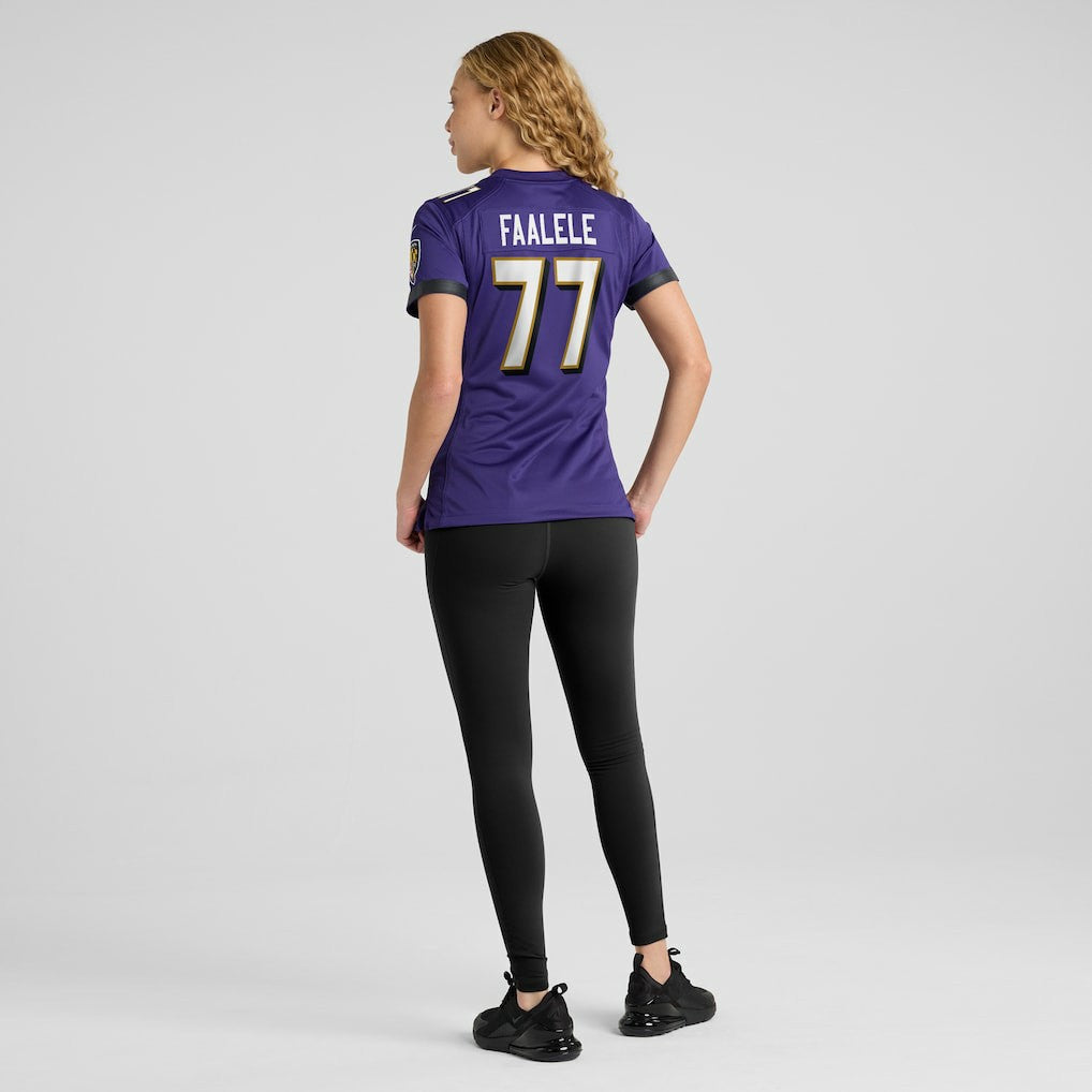 NFL Baltimore Ravens Daniel Faalele  Women's Player Game Jersey