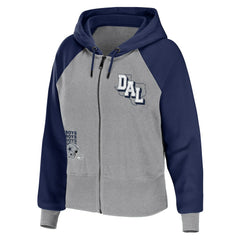 NFL Dallas Cowboys WEAR by Erin Andrews Women's Colorblock Lightweight Full-Zip Hoodie