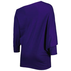 NFL Baltimore Ravens KIYA TOMLIN Women's Twisted Tri-Blend Asymmetrical 3/4-Dolman Sleeve Sweatshirt