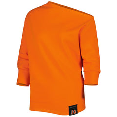 NFL Cincinnati Bengals KIYA TOMLIN Women's Twisted Tri-Blend Asymmetrical 3/4-Dolman Sleeve Sweatshirt