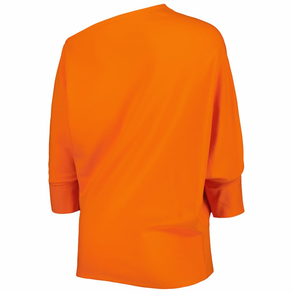 NFL Cincinnati Bengals KIYA TOMLIN Women's Twisted Tri-Blend Asymmetrical 3/4-Dolman Sleeve Sweatshirt