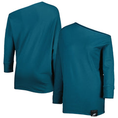 NFL Philadelphia Eagles KIYA TOMLIN Women's Twisted Tri-Blend Asymmetrical 3/4-Dolman Sleeve Sweatshirt