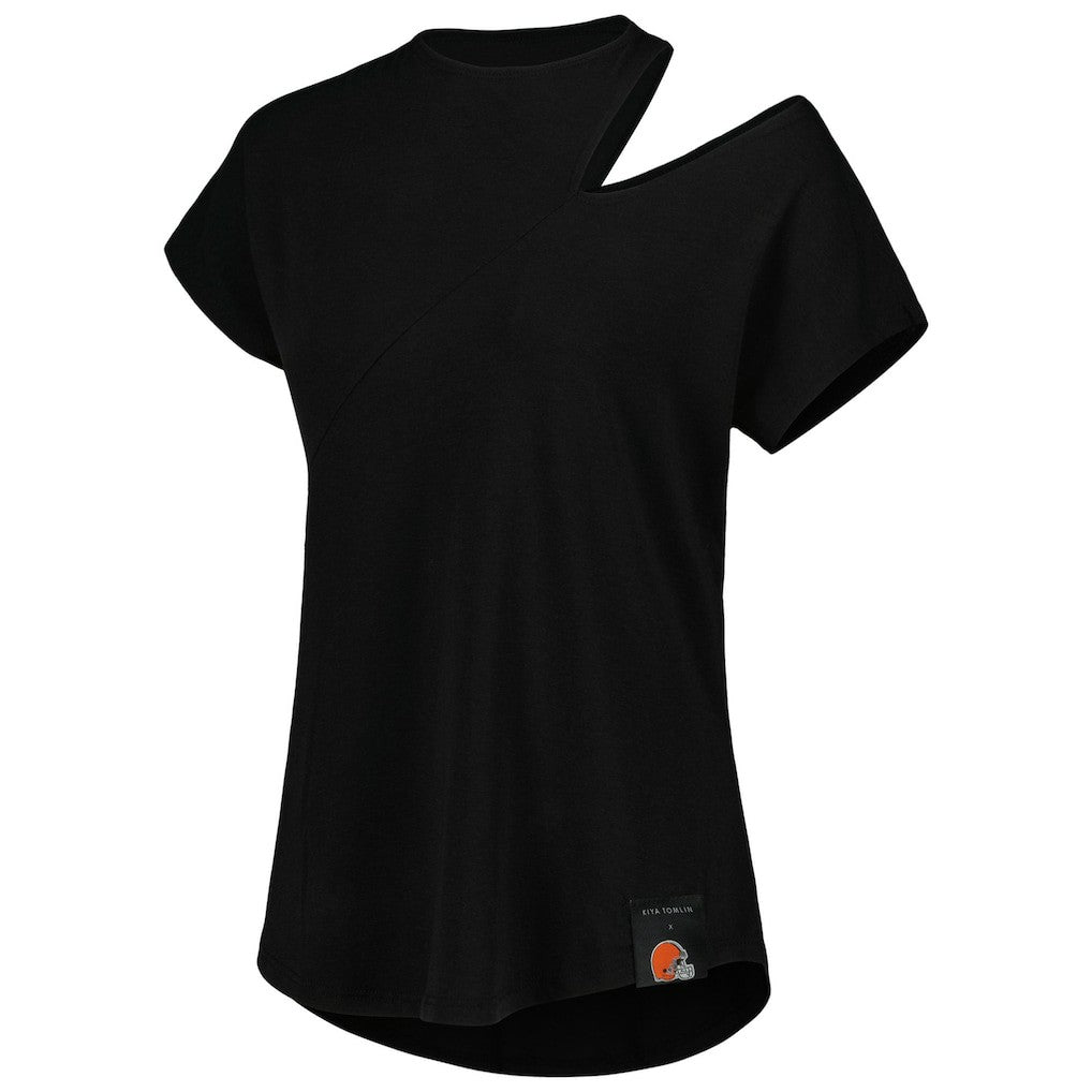 NFL Cleveland Browns KIYA TOMLIN Women's Cut Out Tri-Blend Shirt