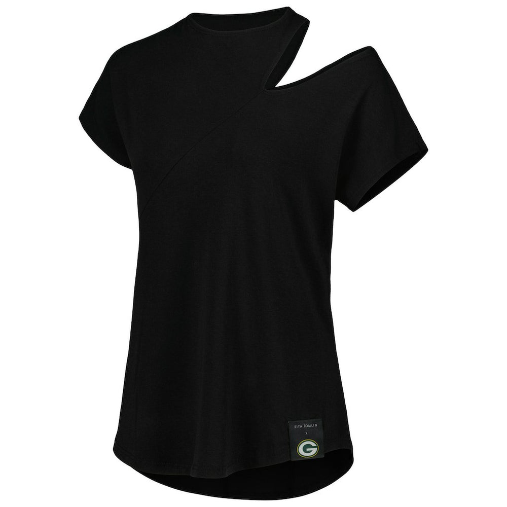 NFL Green Bay Packers KIYA TOMLIN Women's Cut Out Tri-Blend Shirt