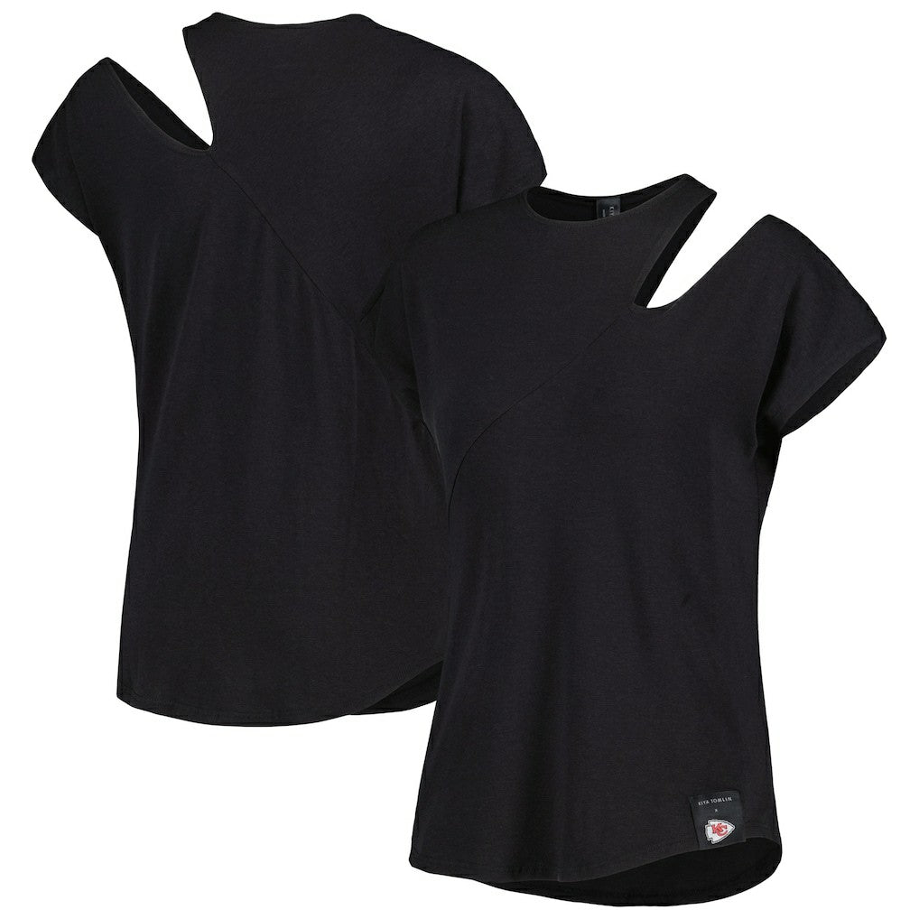 NFL Kansas City Chiefs KIYA TOMLIN Women's Cut Out Tri-Blend Shirt