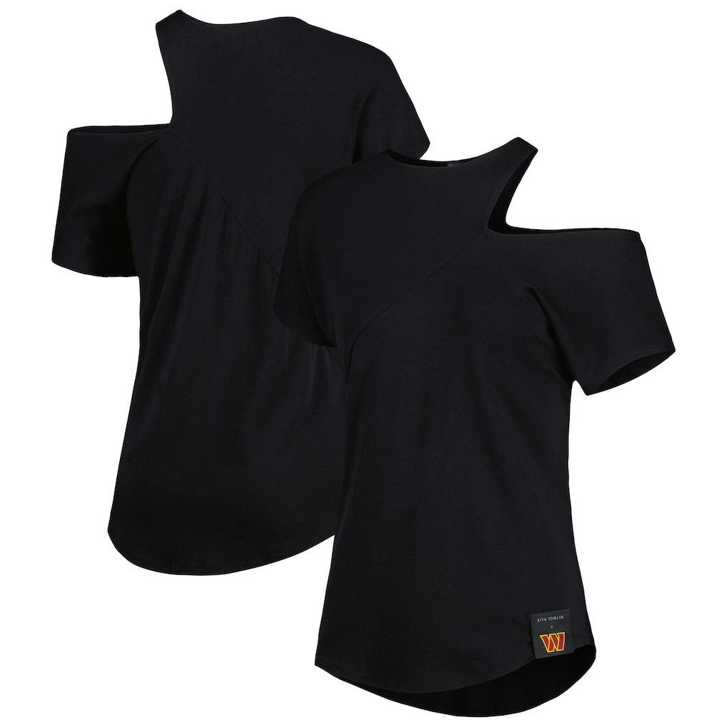 NFL Washington Commanders KIYA TOMLIN Women's Cut Out Tri-Blend Shirt