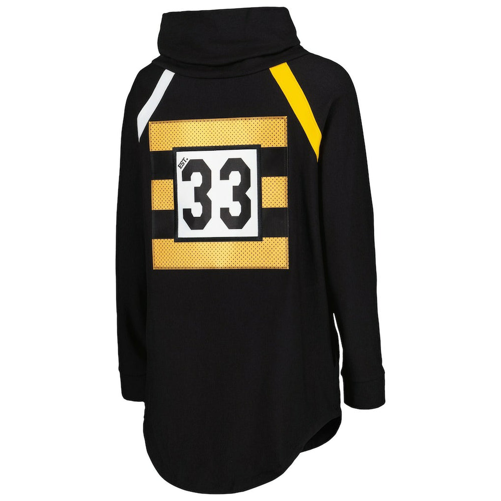 NFL Pittsburgh Steelers KIYA TOMLIN Women's Tri-Blend Raglan Pullover Sweatshirt