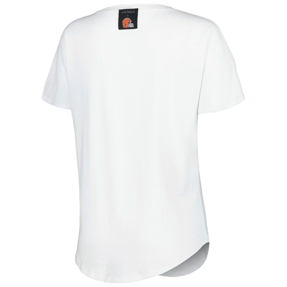 NFL Cleveland Browns KIYA TOMLIN Women's Tri-Blend V-Neck T-Shirt