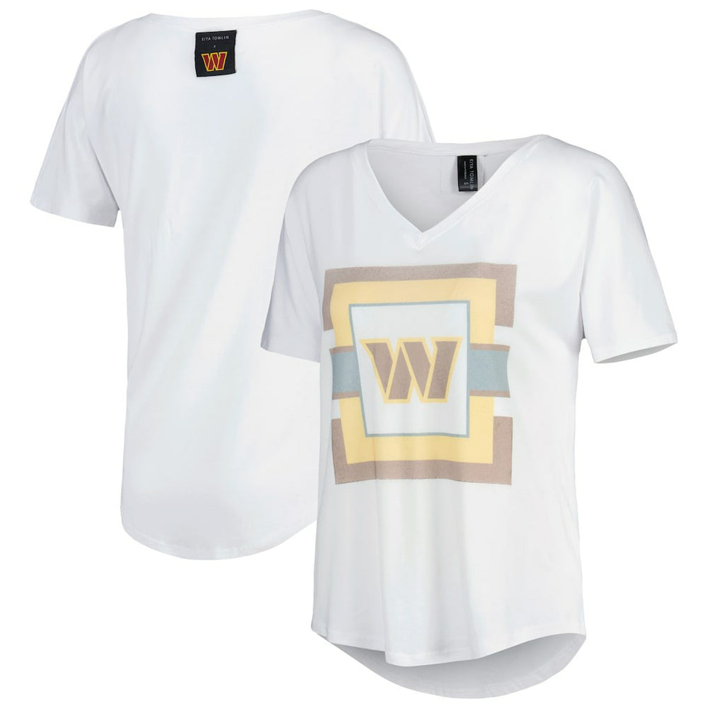 NFL Washington Commanders KIYA TOMLIN Women's V-Neck T-Shirt