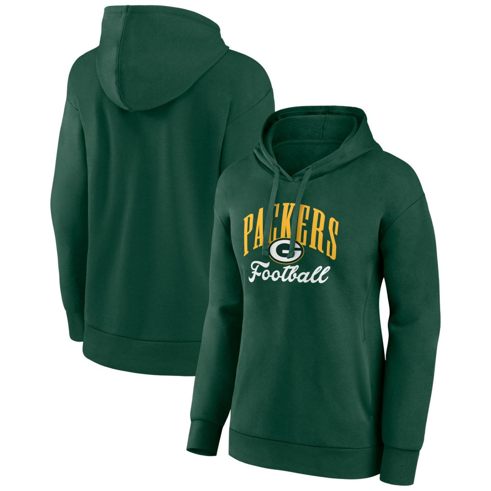 NFL Green Bay Packers Women's Team Logo Victory Script Pullover Hoodie