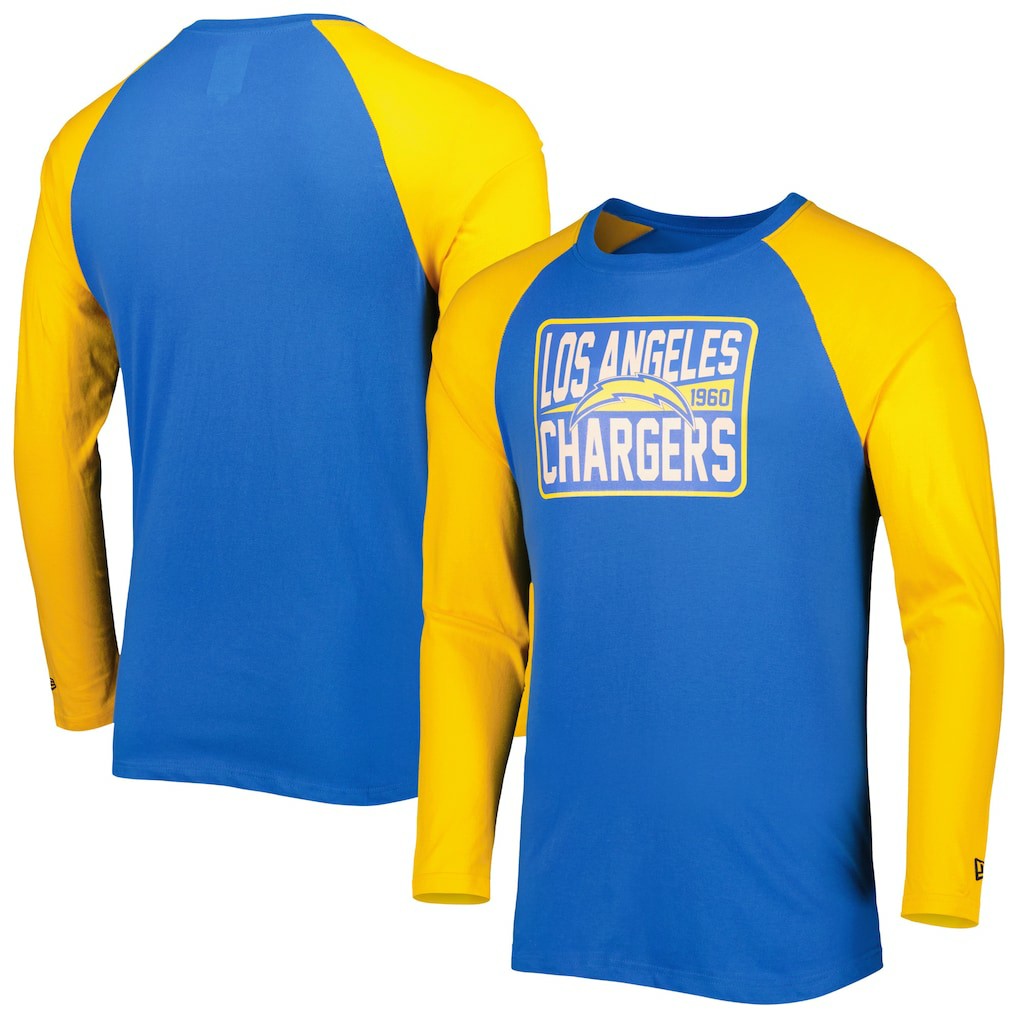 NFL Los Angeles Chargers Current Raglan Long Sleeve T-Shirt