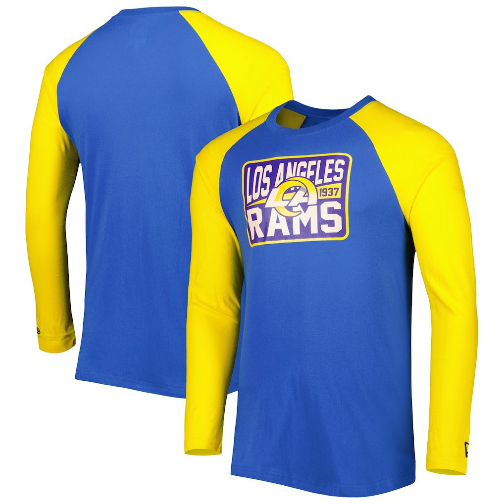 NFL Los Angeles Rams Current Raglan Long Sleeve T-Shirt