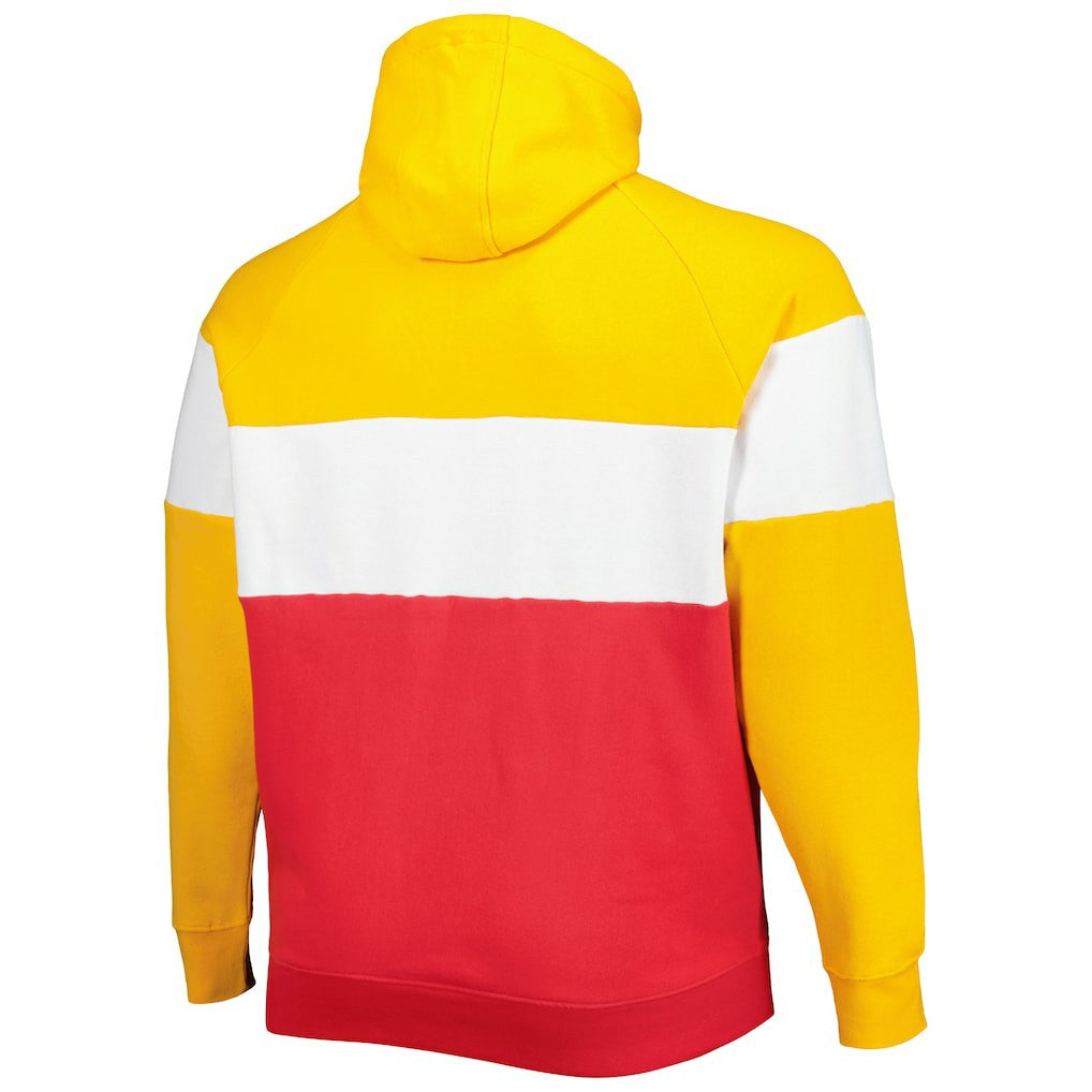 NFL Kansas City Chiefs Big & Tall Current Team Colorblock Fleece Raglan Pullover Hoodie