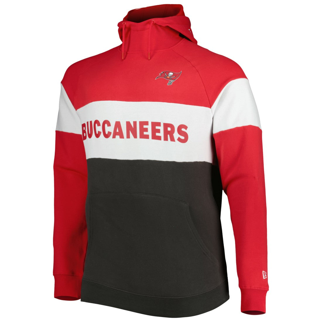 NFL Tampa Bay Buccaneers Big & Tall Current Colorblock Raglan Fleece Pullover Hoodie