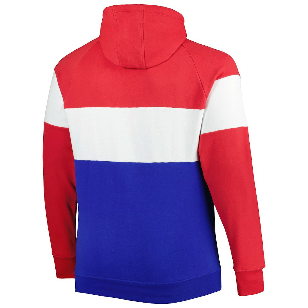 NFL Buffalo Bills Big & Tall Throwback Colorblock Fleece Raglan Pullover Hoodie