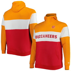 NFL Tampa Bay Buccaneers Big & Tall Throwback Colorblock Raglan Pullover Hoodie