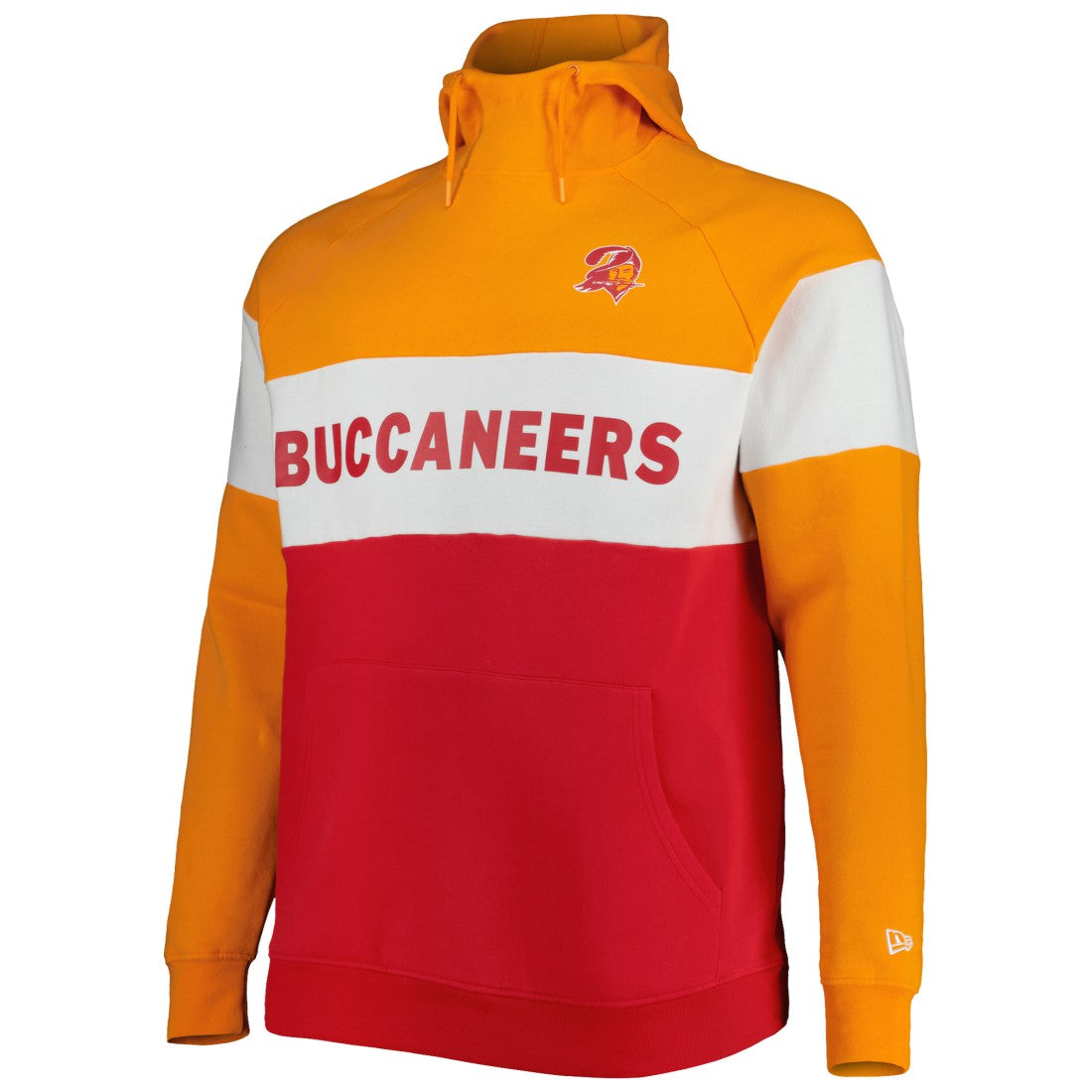 NFL Tampa Bay Buccaneers Big & Tall Throwback Colorblock Raglan Pullover Hoodie