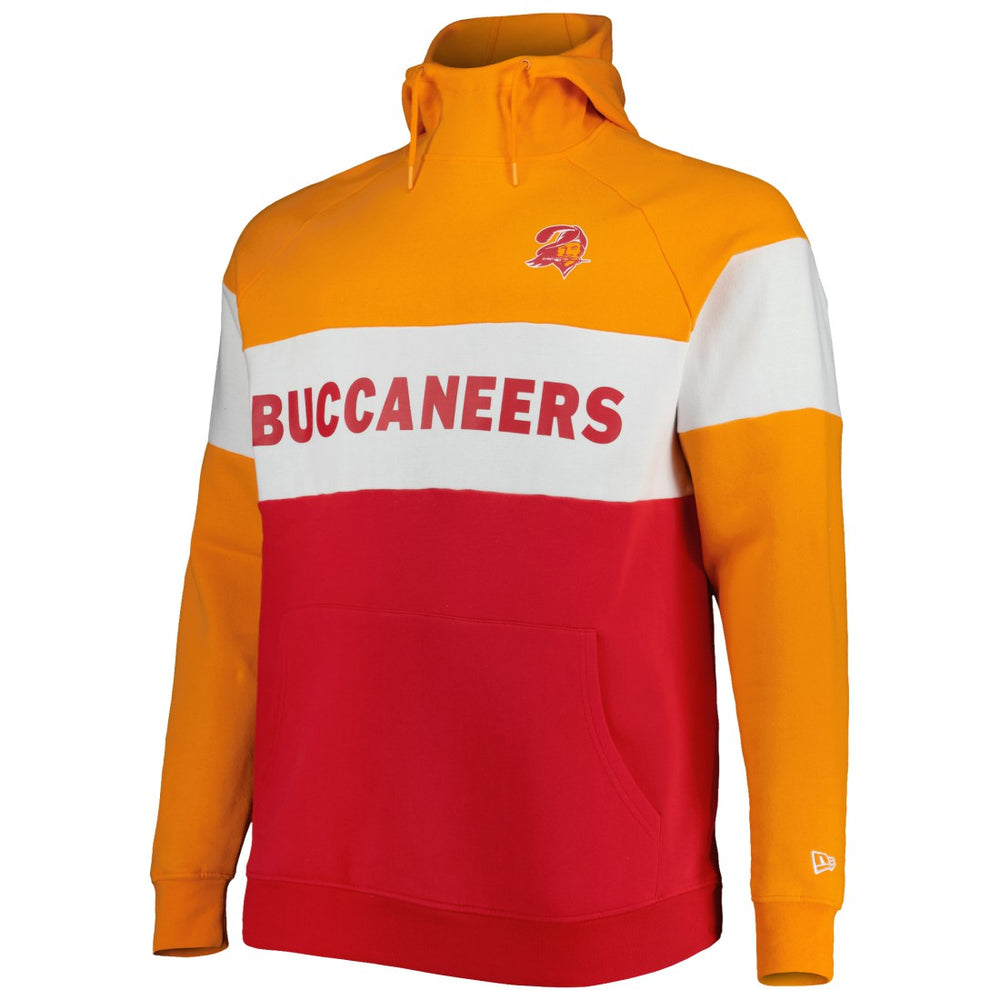 NFL Tampa Bay Buccaneers Big & Tall Throwback Colorblock Raglan Pullover Hoodie