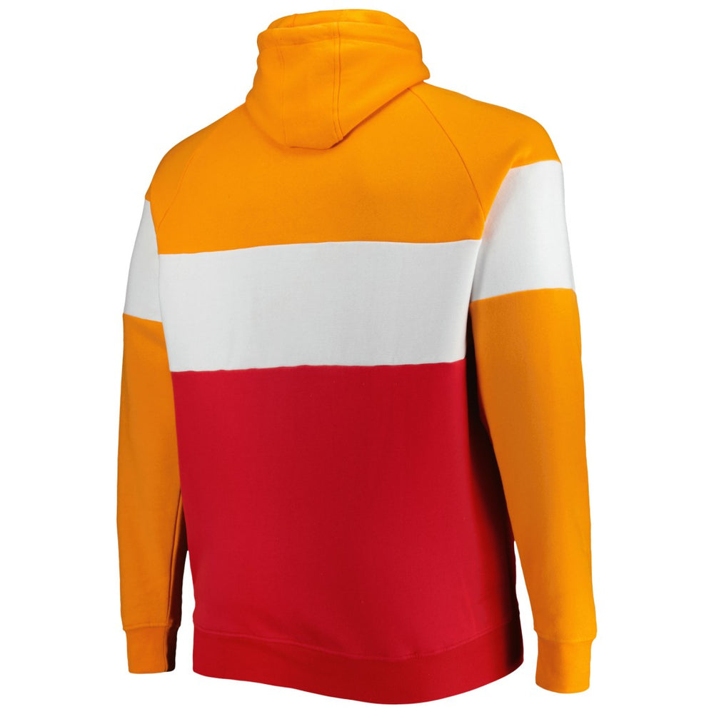 NFL Tampa Bay Buccaneers Big & Tall Throwback Colorblock Raglan Pullover Hoodie