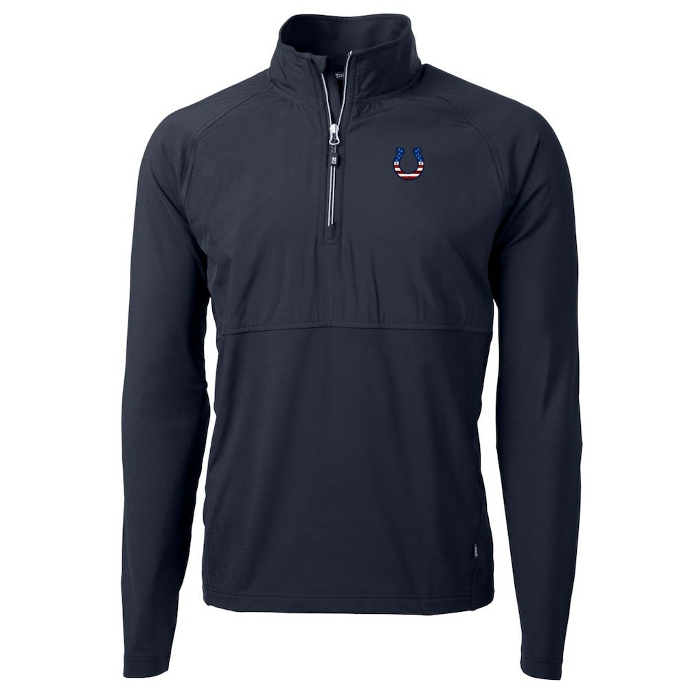 NFL Indianapolis Colts Cutter & Buck Adapt Eco Knit Hybrid Recycled Quarter-Zip Pullover Top