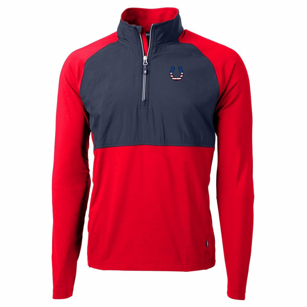 NFL Indianapolis Colts Cutter & Buck Adapt Eco Knit Hybrid Recycled Quarter-Zip Pullover Top