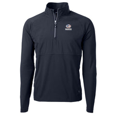 NFL Green Bay Packers Cutter & Buck Adapt Eco Knit Hybrid Recycled Quarter-Zip Pullover Top
