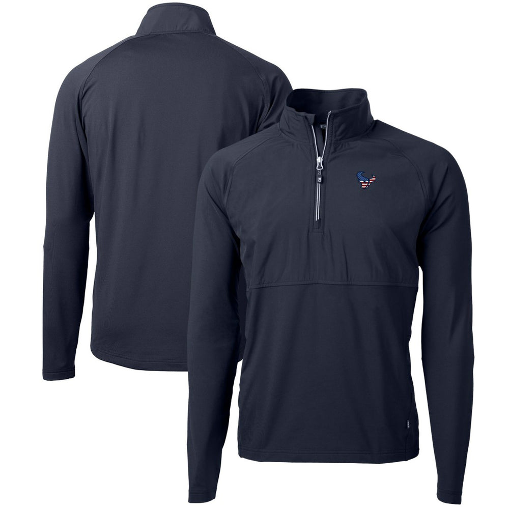 NFL Houston Texans Cutter & Buck Adapt Eco Knit Hybrid Recycled Quarter-Zip Pullover Top