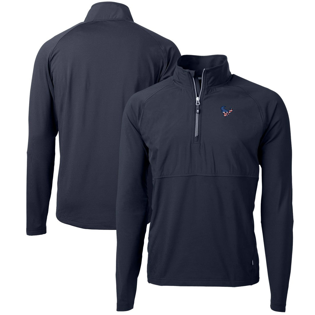 NFL Houston Texans Cutter & Buck Adapt Eco Knit Hybrid Recycled Quarter-Zip Pullover Top
