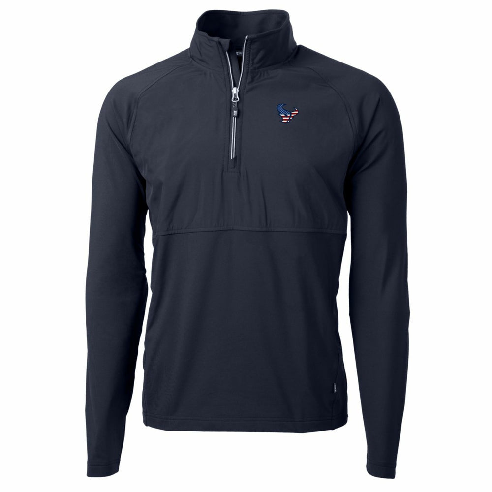 NFL Houston Texans Cutter & Buck Adapt Eco Knit Hybrid Recycled Quarter-Zip Pullover Top