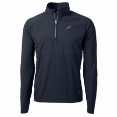 NFL Houston Texans Cutter & Buck Adapt Eco Knit Hybrid Recycled Quarter-Zip Pullover Top