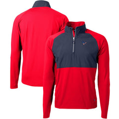 NFL Houston Texans Cutter & Buck Adapt Eco Knit Hybrid Recycled Quarter-Zip Pullover Top