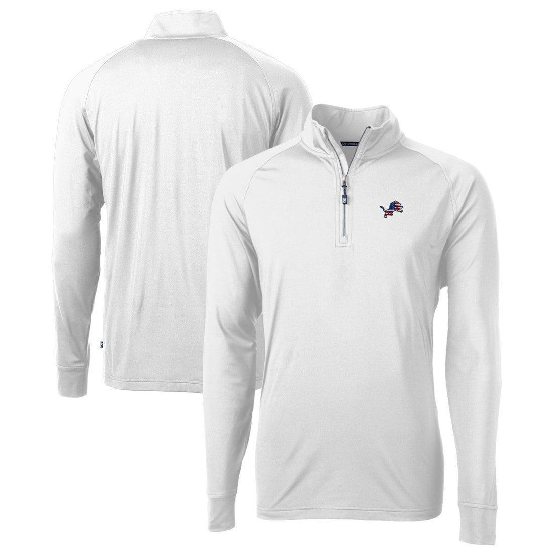 NFL Detroit Lions Cutter & Buck Team Adapt Eco Knit Hybrid Recycled Quarter-Zip Pullover Top