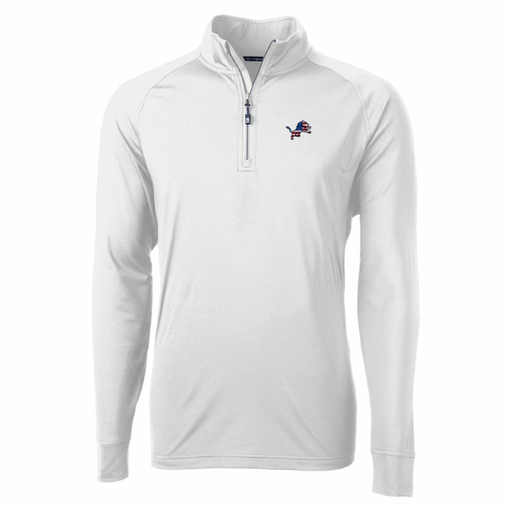 NFL Detroit Lions Cutter & Buck Team Adapt Eco Knit Hybrid Recycled Quarter-Zip Pullover Top