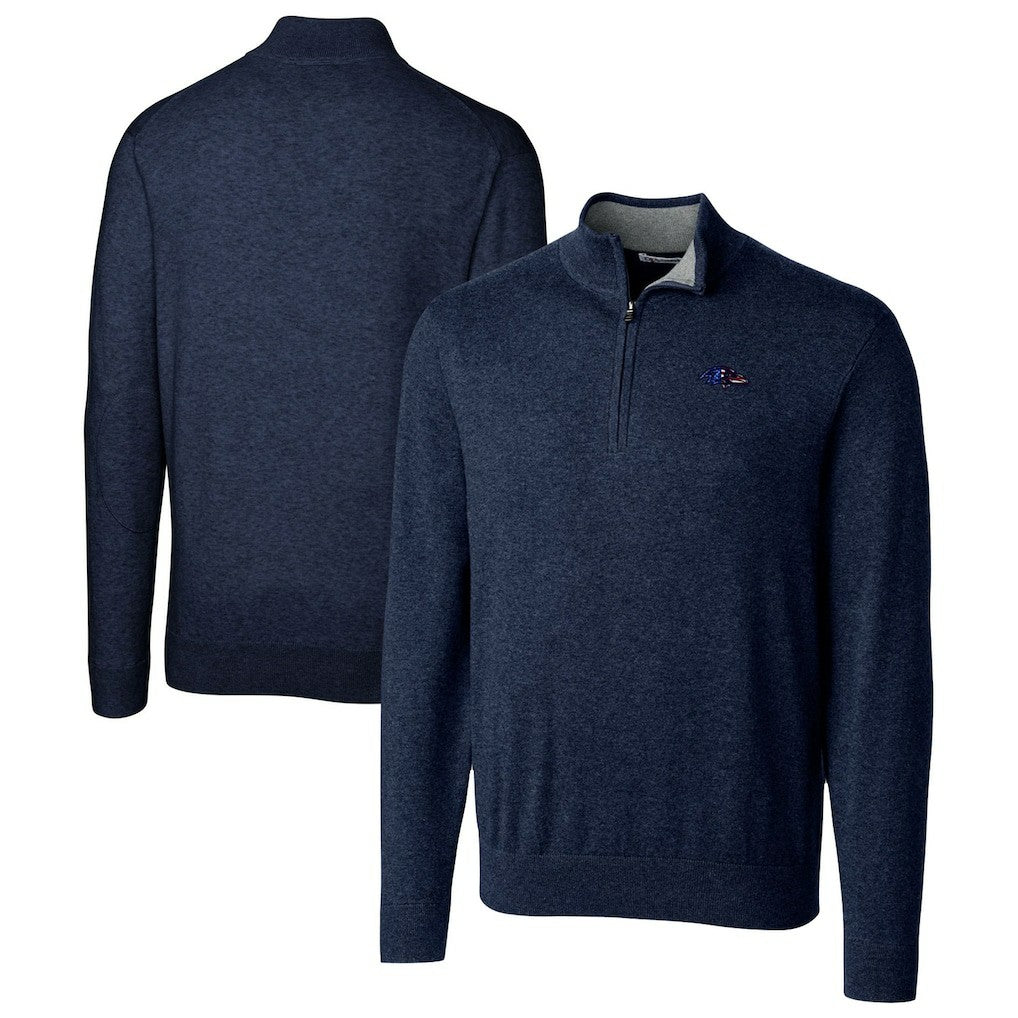 NFL Baltimore Ravens Cutter & Buck Lakemont Quarter-Zip Pullover Sweater