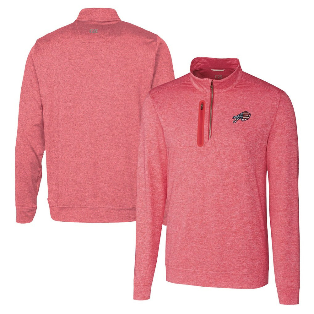 NFL Buffalo Bills Cutter & Buck Americana Stealth Quarter-Zip Pullover Top