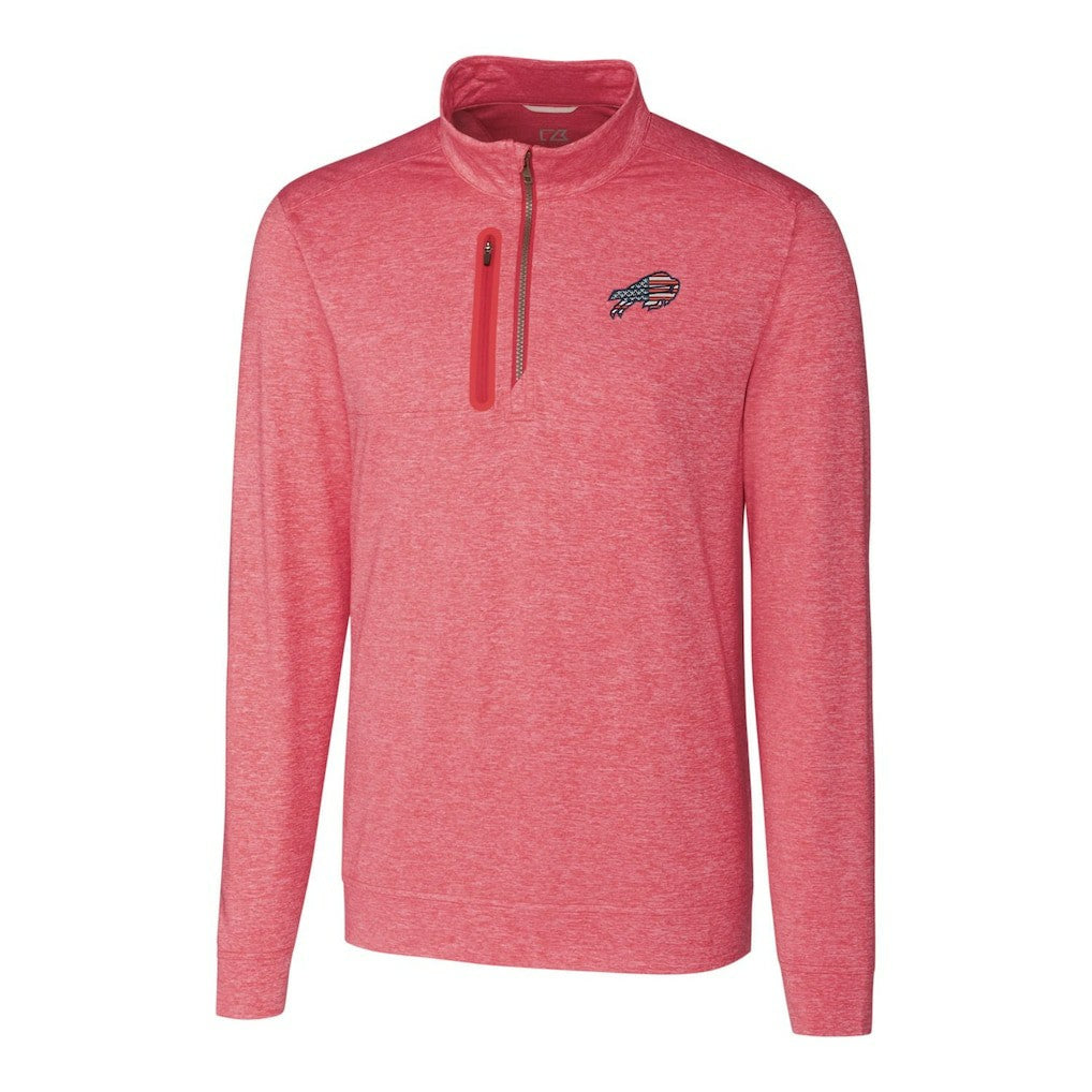 NFL Buffalo Bills Cutter & Buck Americana Stealth Quarter-Zip Pullover Top