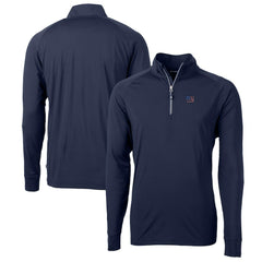 NFL New York Giants Cutter & Buck Big & Tall Adapt Eco Knit Stretch Recycled Quarter-Zip Pullover Top