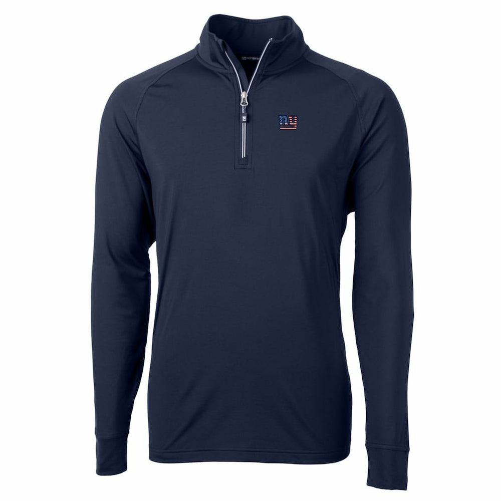 NFL New York Giants Cutter & Buck Big & Tall Adapt Eco Knit Stretch Recycled Quarter-Zip Pullover Top