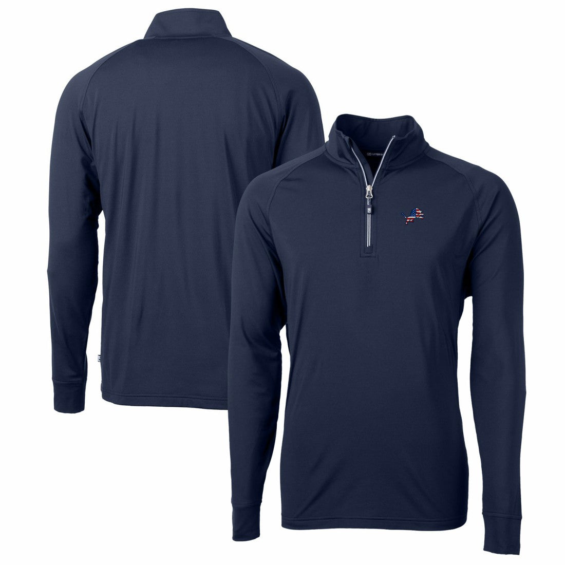 NFL Detroit Lions Cutter & Buck Big & Tall Adapt Eco Knit Stretch Recycled Quarter-Zip Pullover Top