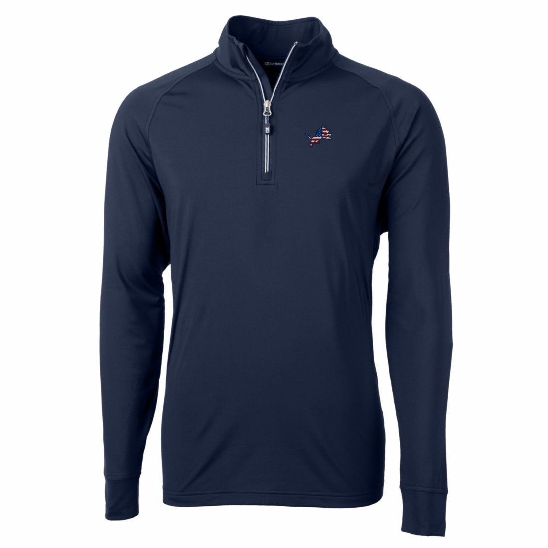 NFL Detroit Lions Cutter & Buck Big & Tall Adapt Eco Knit Stretch Recycled Quarter-Zip Pullover Top