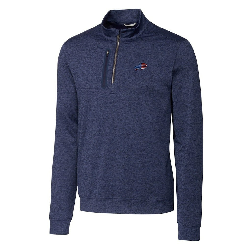 NFL Buffalo Bills Cutter & Buck Big & Tall Stealth Quarter-Zip Jacket
