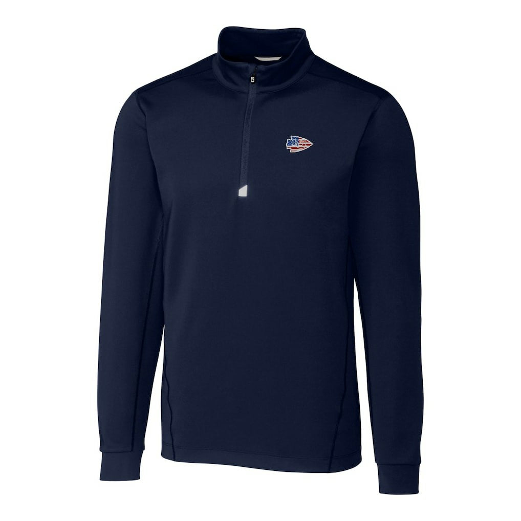 NFL Kansas City Chiefs Cutter & Buck Big & Tall Traverse Stretch Quarter-Zip Pullover Top